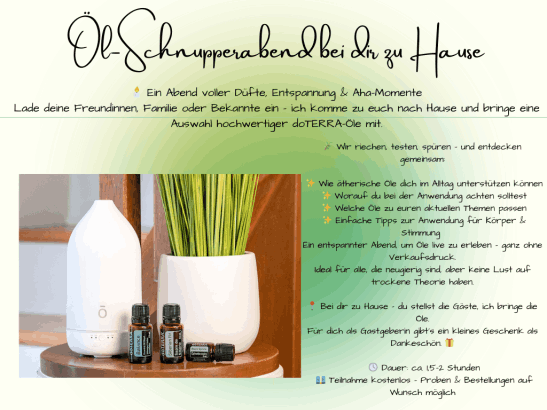 Beschreibung Ölschnupperabend